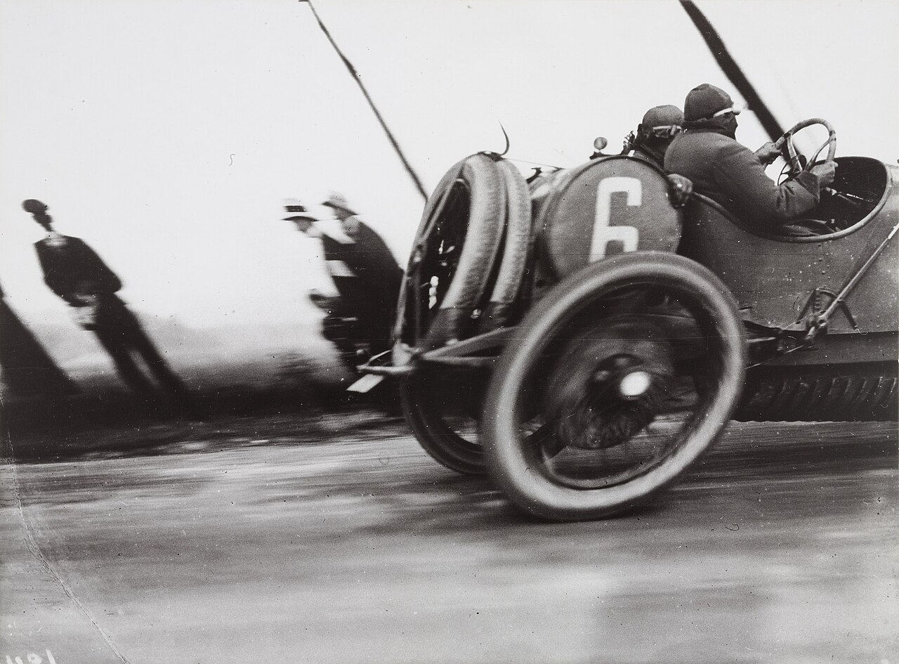 Jacques-Henri Lartigue, Grand Prix of the Automobile Club of France, Course at Dieppe, 1912, from MoMA