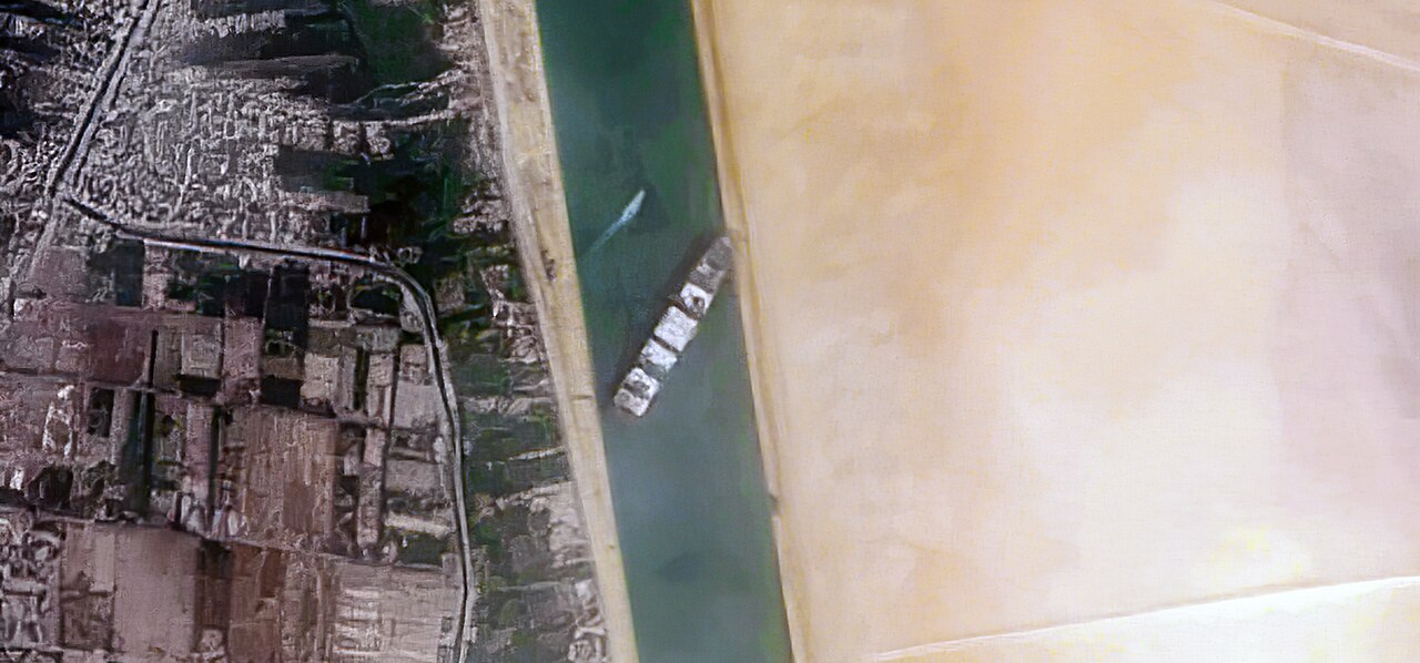 Container Ship 'Ever Given' stuck in the Suez Canal, Egypt - March 24th, 2021 (51070311183)