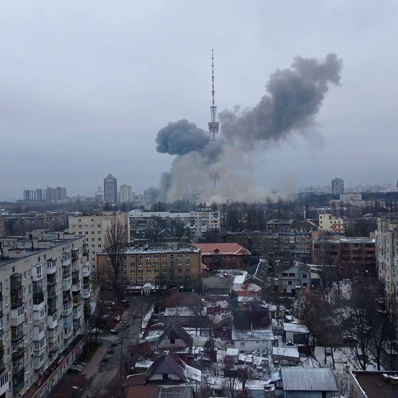 Russian bombardment of Kyiv TV Tower