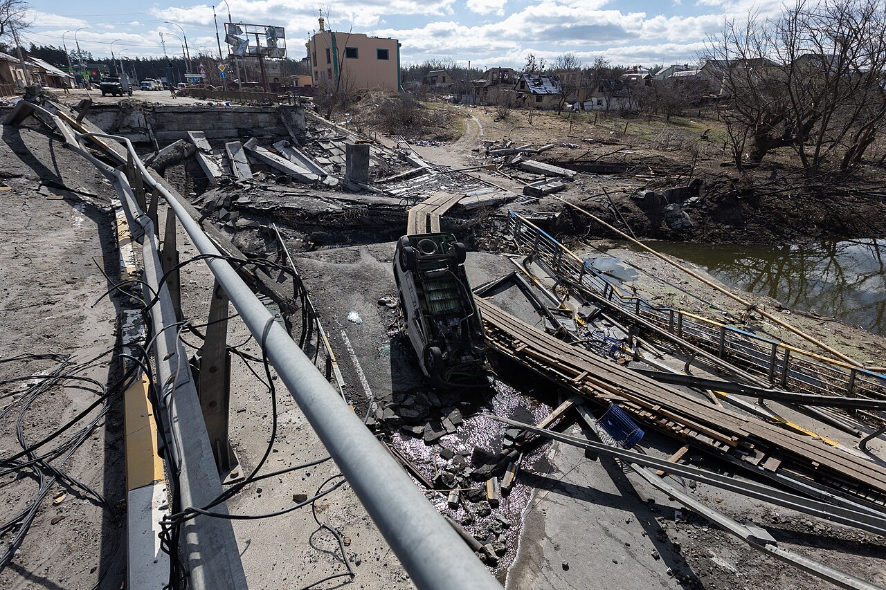Outskirts of Kyiv after Russian invasion of Ukraine