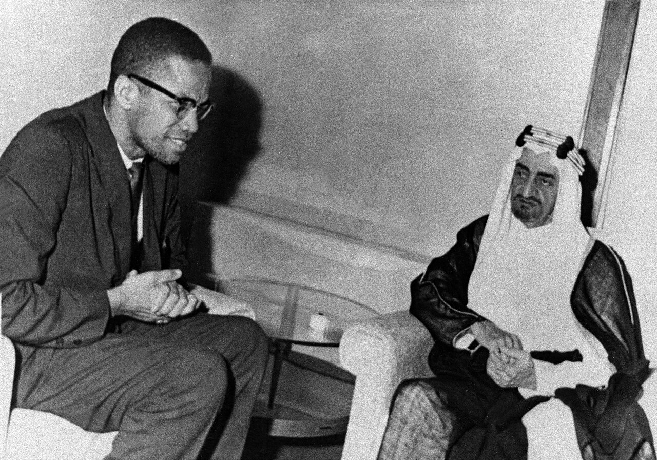 Malcolm X with Faisal bin Abdulaziz