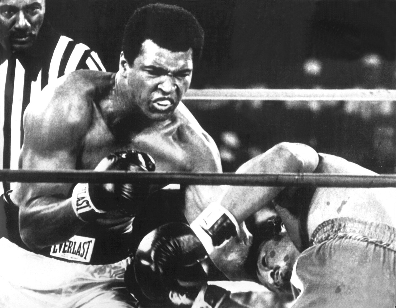 Muhammad Ali connects with a left