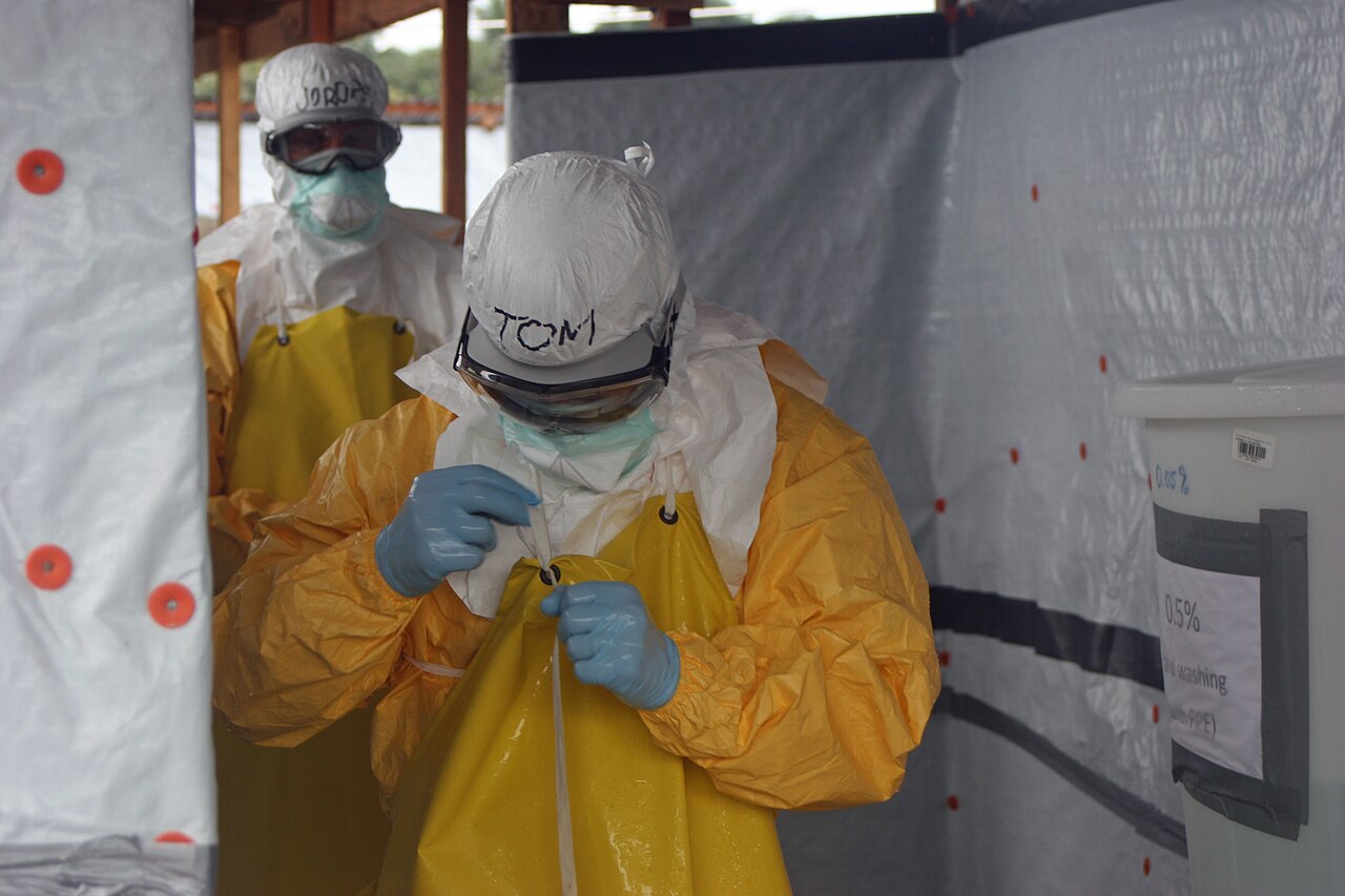 CDC Director exiting Ebola treatment unit