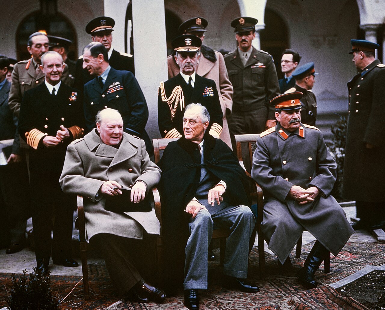 Yalta summit 1945 with Churchill, Roosevelt, Stalin