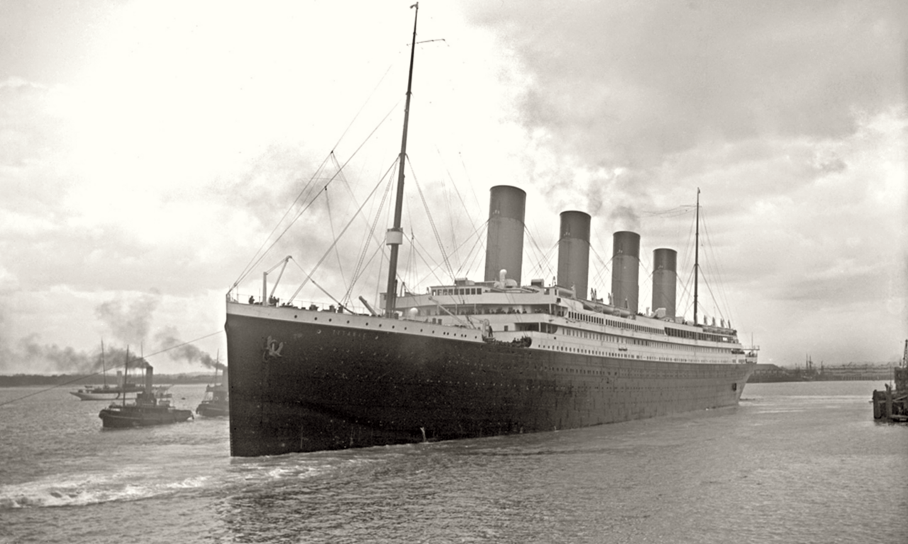Titanic leaving Southampton